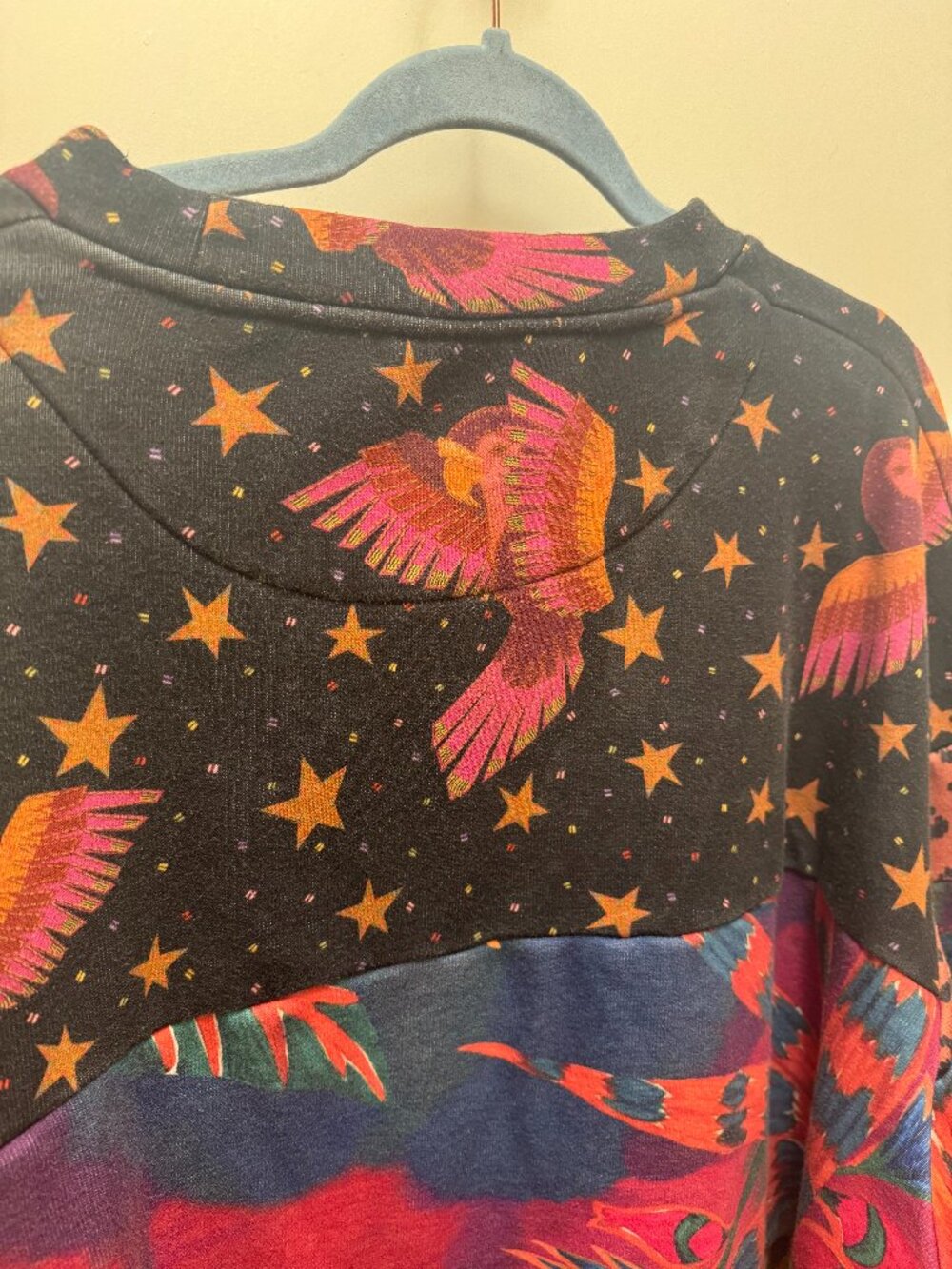 Farm Rio Mixed Print Tunic Sweatshirt Sz L - Picture 9 of 11